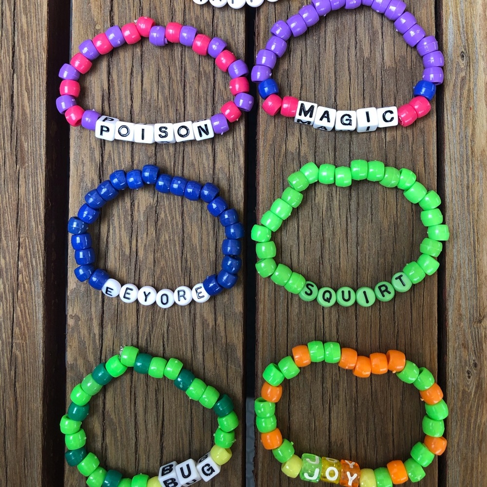 7 Disney inspired pony bead VSCO bracelets